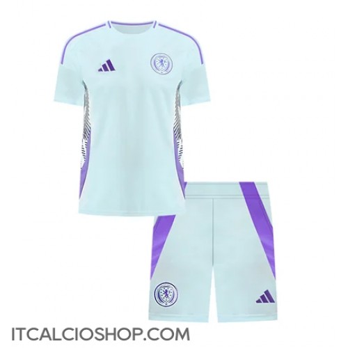 Scozia Seconda Maglia Bambino Europei 2024 Manica Corta (+ Pantaloni corti)